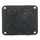4 IN 1 Car Charger 12-24V 3.1A LED 2 USB jack adapter Car Voltmeter PR