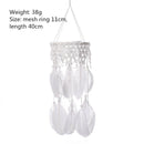 Handmade Dream Catcher Net Lace Ribbon Feather Wall Hanging Ornament LED Lamp