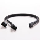 4Pin PWM To 2Dual PWM Computer Case Fan Power Sleeved Y-Splitter Adapter Cable~