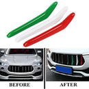 3Pcs Car Front Grille Inserts Decor Trim Strips Cover for Maserati Levante