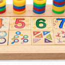 Children Wooden Montessori Materials Learning To Count Numbers Matching Ear S9Y6