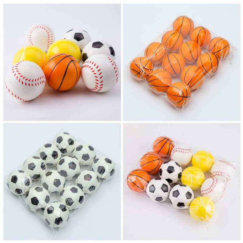 12pcs/Lot Squeeze Ball Stress Relax Emotional Hand Exercise Balls Kids Toys