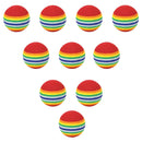 10Pcs Rainbow Soft Foam Sponge Golf Balls Swing Practice Training Aids 42mm