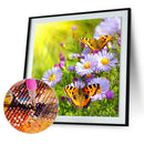 Diamond Embroidery Butterfly Flowers Round DIY Diamond Painting Home Decor