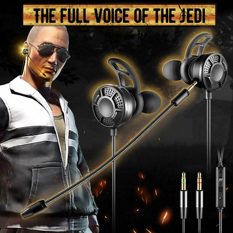 T2 Dual 3.5mm Wired In-Ear Earphone Volume Control Headset Earbud with Mic