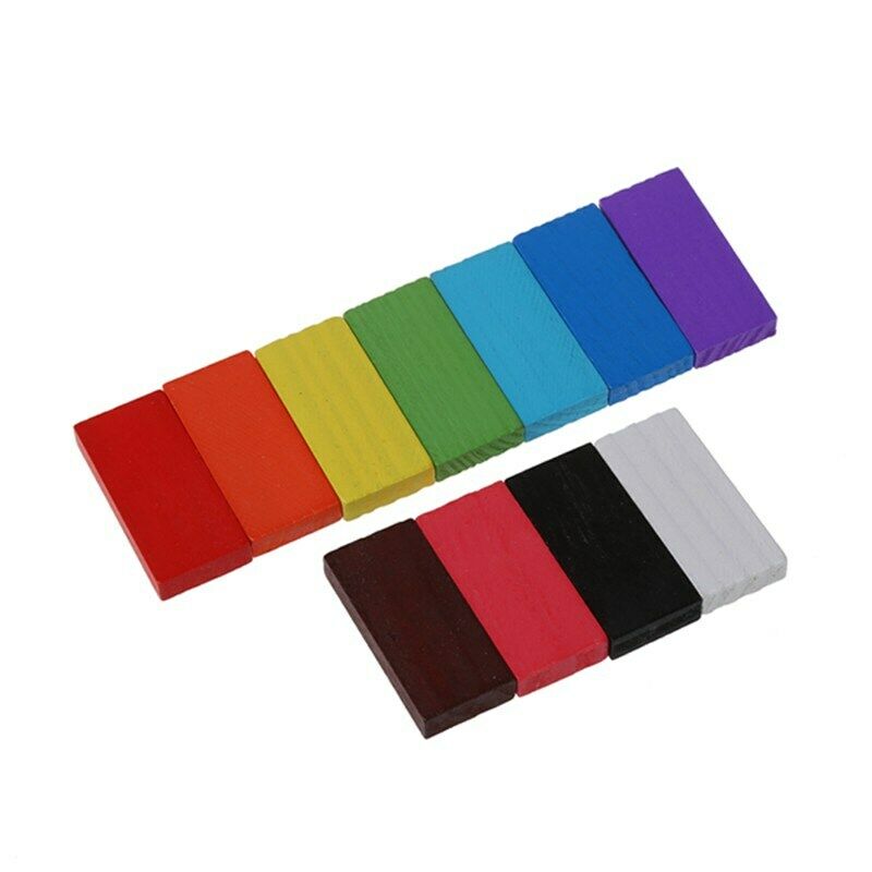 Pack of 120 Mix Wooden Kids Children Domino Game Play Toys I9X7