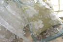 Flocking Peony Sheer Voile Curtain Window Balcony Tulle Valance Drape 1x2M