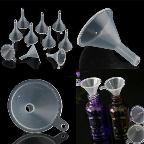 10X Perfume Diffuser Bottle Small Plastic Mini Liqui Funnels Lab Water Refilling