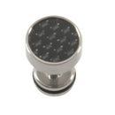 Male female jewelry earrings carbon fiber inlay earplug 10 mm stainless ste P5V8
