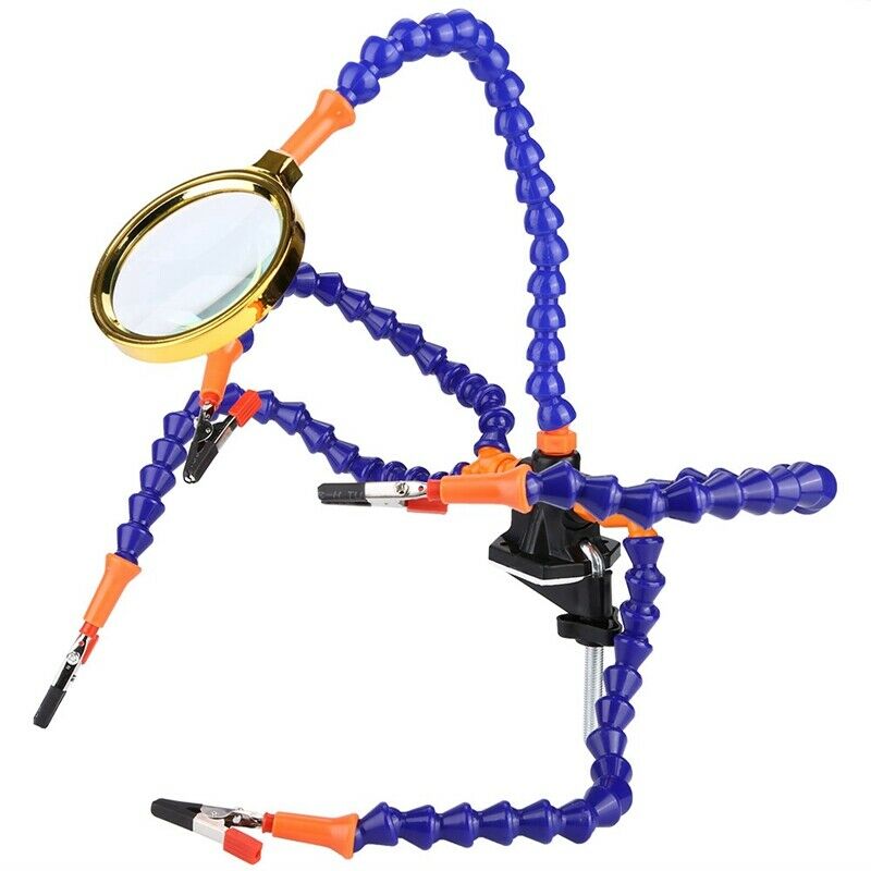 Helping Hands Third Hand Soldering Tool 6 Flexible Arms Five Arm Soldering  D9M7