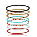 7pcs/set Colorful  Handmade Beaded Anklet Bracelet Women Adjustable Foot Jew Gw