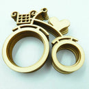 50pcs Wedding decoration Bicycle heart shape wood chip hollow wooden decora