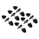 6x Retro Style Black Leather Horn Toggle Buttons Duffle Coat Craft Decor DIY