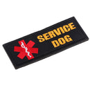 Paramedic Star of Life Service Dog Embroidered Hook Loop Patch Decor Black