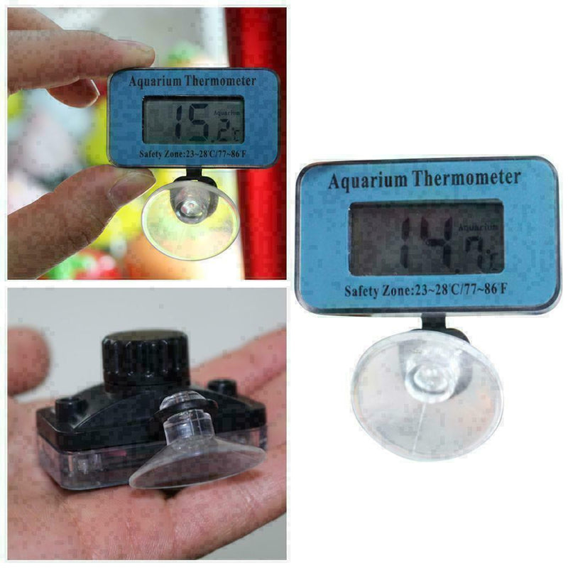 Blue Digital LCD Aquarium Fish Temperature Tank Waterproof Meter Thermomete F3Z5