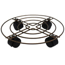2Pcs 11Inch Plant Flower Stand Heavy Duty Metal Plant Caddy Indoor Coppery
