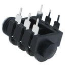 5Pcs 6.35mm/6.35 6P/6PIN stereo audio microphone female socket/jack connec FT