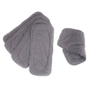 5Pcs 4 Layers Bamboo Fiber Charcoal Washable Cloth Diaper Nappies Inserts   ME