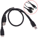 USB 3.0 A Male Micro USB 3.0 B Y Cord Cable For External Hard Drive Disk Cabl Bj