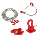 4PCS RC Rock Crawler 1:10 Tow Hook+Trailer Rope+Steel Tow Chain for Traxxas Hsp