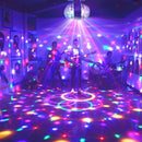 1pc E27 6W Double-Headed LED Ball Stage RGB Light Bulb Rotating Lamp Party Disco