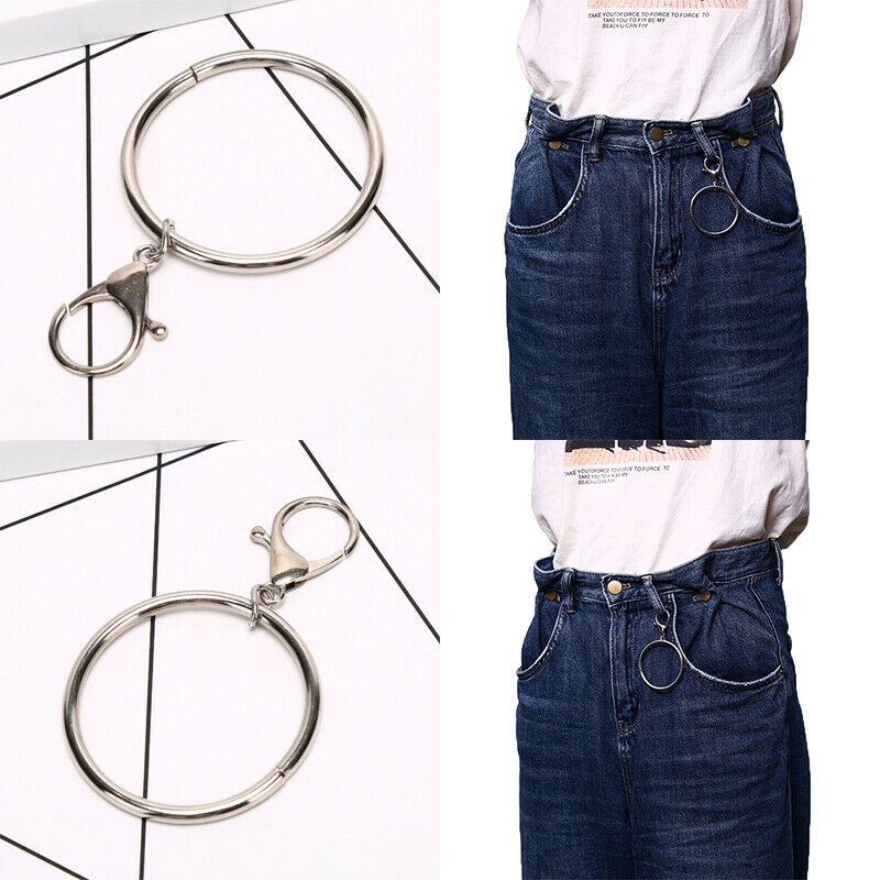 1pc Street Big Ring Key Chain Rock Punk Trousers Hipster Pant HipHop AccessorOZ