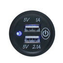 5V 2.1A 12-24V Dual Usb Car Charger Universal Power Adapter Socket With Pre