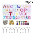 73pcs alphabet glue set For DIY Jewelry Making Findings Supplies AccessorieSEAU