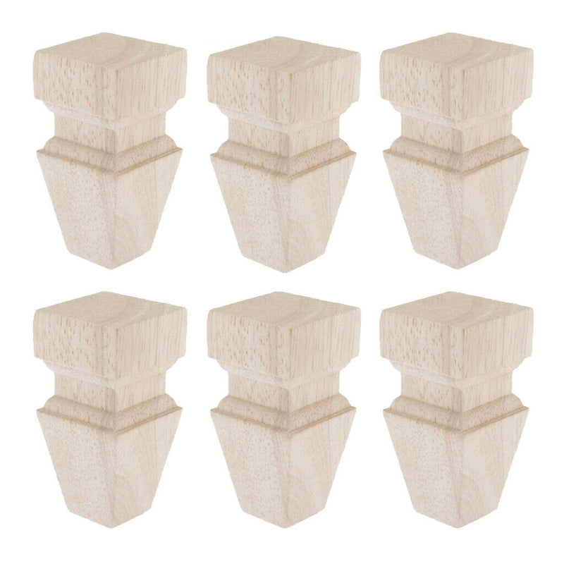 6pcs Solid Wood Sofa Legs 4" Unfinished  For