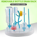 Baby Removable Bottle Drying Rack Feeding Holder Cups Shelf Countertop Drye D3C4
