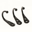 20 x Clothes Hat Coat Robe Hanging Metal Single Hook Wall Door Hanger Black