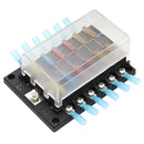 32V 12-Way Blade Fuse Holder Box + 14 Heat Shrink Tube Ring Connector + 16 Fuses