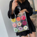 Hologram Transparent Plastic Handbags Beach Shoulder Bag Women Trend Tote J