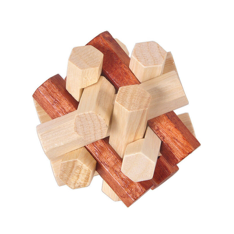 Pack of 2 Traditional Kongming Lock Luban Lock Toys Cube for Kids Intellectual