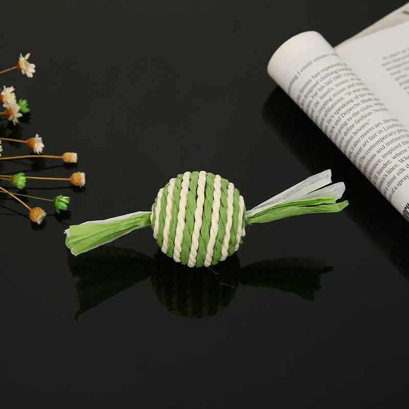 6pcs Candy Shaped Sisal Hemp Balls Cat Kitten Interactive Scratching Toys