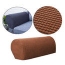Armrest Cover Stretch Fabric Sofa Arm Protectors Slipcovers Light Coffee