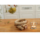 Handmade Rustic Wooden Tealight Candle Holder Succulent Planter Centerpiece