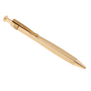 Handmade Brass Ballpoint Gel Ink Pen, Carefully Polished, 9.7cm Press Refill