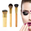 3pcs Bamboo Handle Soft Hair Foundation Loose Powder Blush Makeup Brushes
