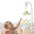 Newborn Toys Crib Bed Bell Rotating Music Box 35 Songs, Plug-in TF Card, with
