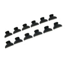 Pack of 12pcs Fashion Black Mini Plastic Bulldog Hair Claw Clamp Bangs Clip