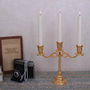 Alloy Candelabrum Candelabra Candle Holder Stand with 4 Spiral Twist Candles