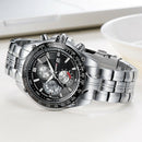 Nary Men Watches Quartz Black Analog Watch Men Casual Leather Business Wate