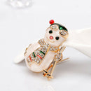 Alloy Brooch for Series Christmas Shape Snowman Buttonhole Pins Badge Jewel X7X2