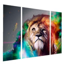 Set of 3Pcs Canvas Art Wall Painting Pictures Colorful Lion Landscape Print