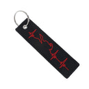 Embroidery fabric key ring car key chain pilot bag crew tag luggage key ring FT