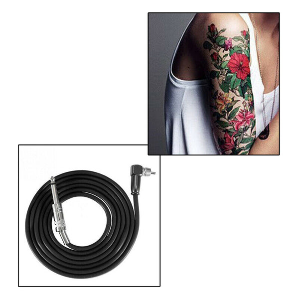(Black) - Silicone Soft Tattoo Clip Cord, Flexible Silicone Hook Line Core RZR