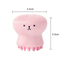 Jellyfish Shaped Silicone Face Cleanser Powder Puff Brush Facial Cleaner Brush