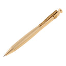 Handmade Brass Ballpoint Gel Ink Pen, Carefully Polished, 9.7cm Press Refill