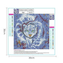 5D DIY Full Drill Diamond Painting White Tiger Cross Stitch Embroidery Kits